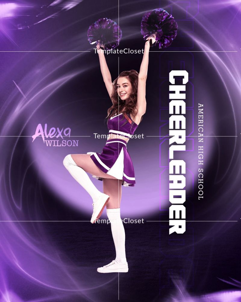 Best Cheerleader In American High School Photography Template