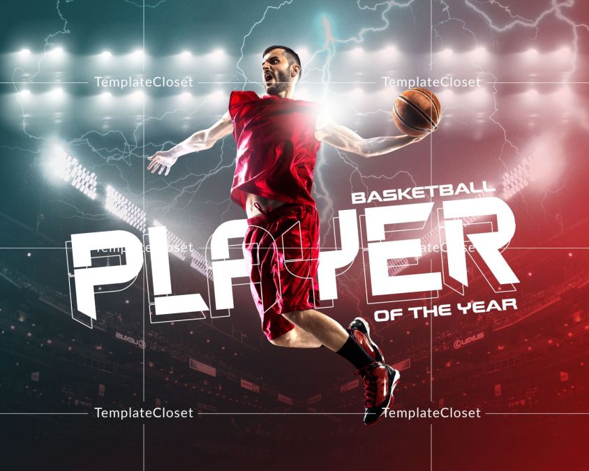 Basketball Multi Color Sports Photoshop Template