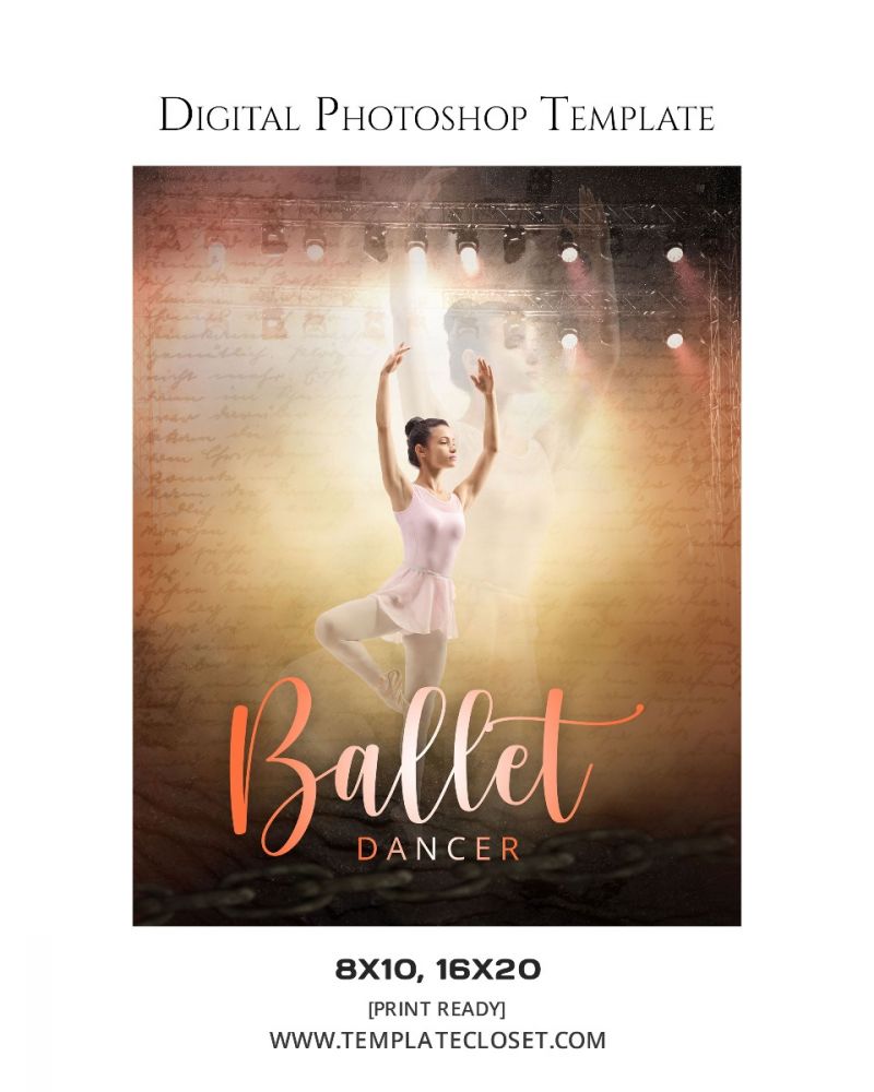 Ballet Dance Customized Digital Photoshop Poster