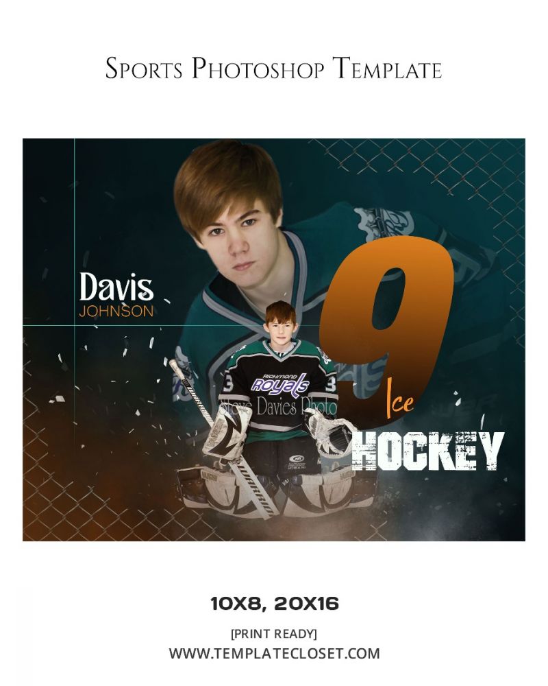 Ice Hockey Memory Mate Print Ready Template