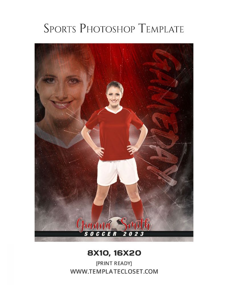 Fully Customized Soccer Memory Mate Sports Template