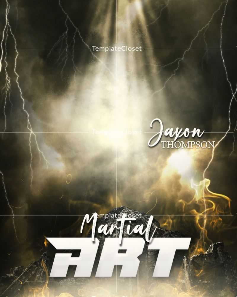 Martial Art Print Ready Layered Photoshop Template