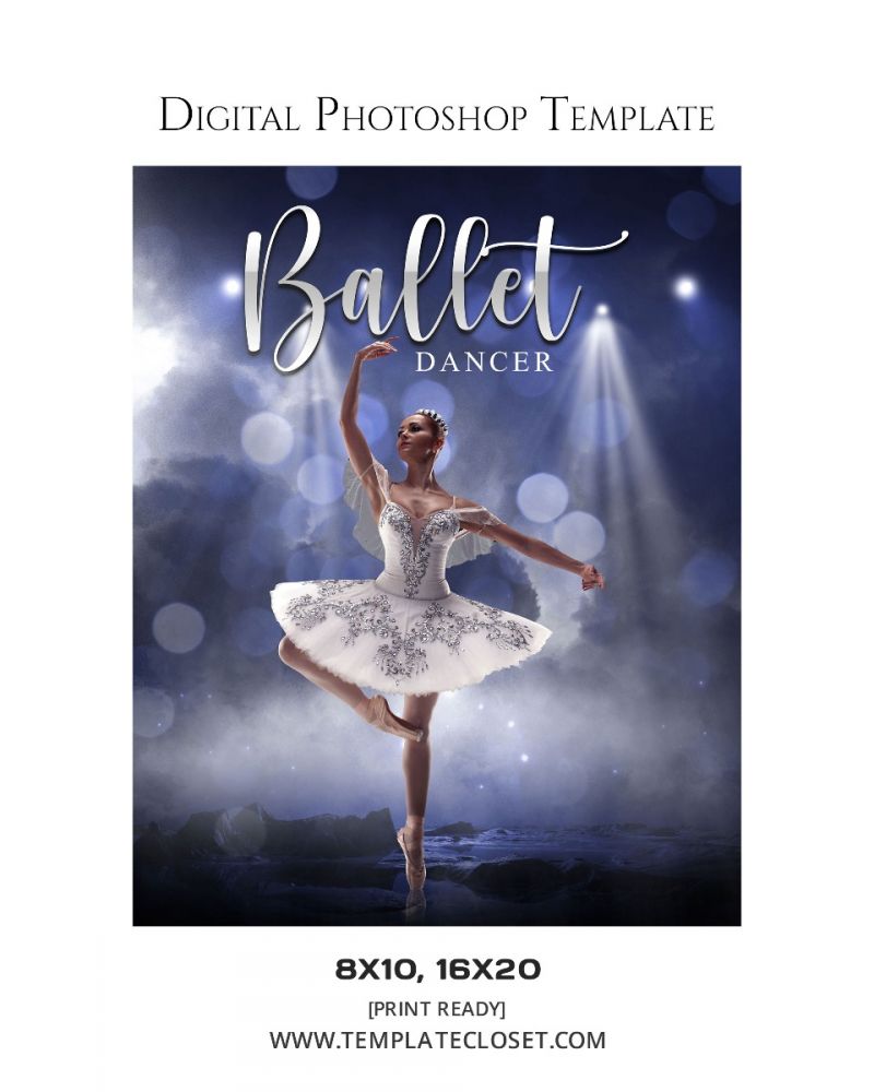 Ballet Dance Enliven Effect Print Ready Photoshop Template