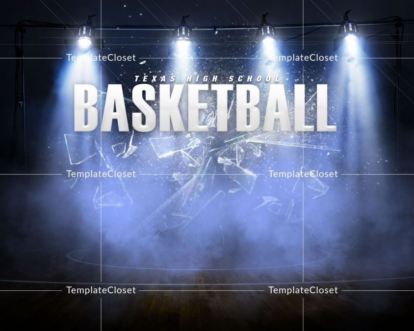 Basketball Team - Glass Effect Photoshop Template