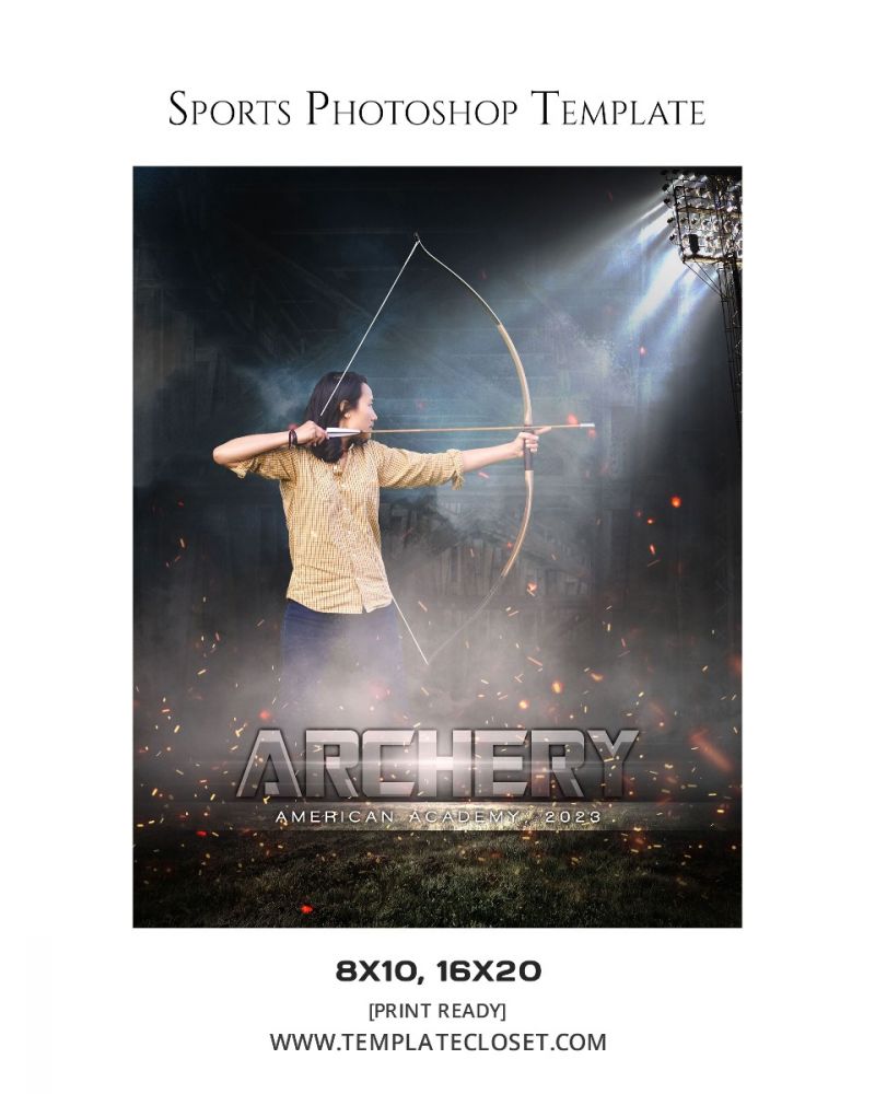 Archery Memory Mate With USA Flag Template