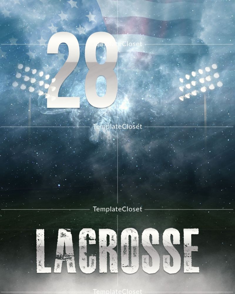 Lacrosse Photoshop Layered Template