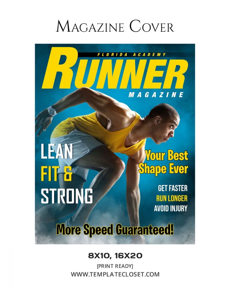 Fully Customized Runner Magazine Cover