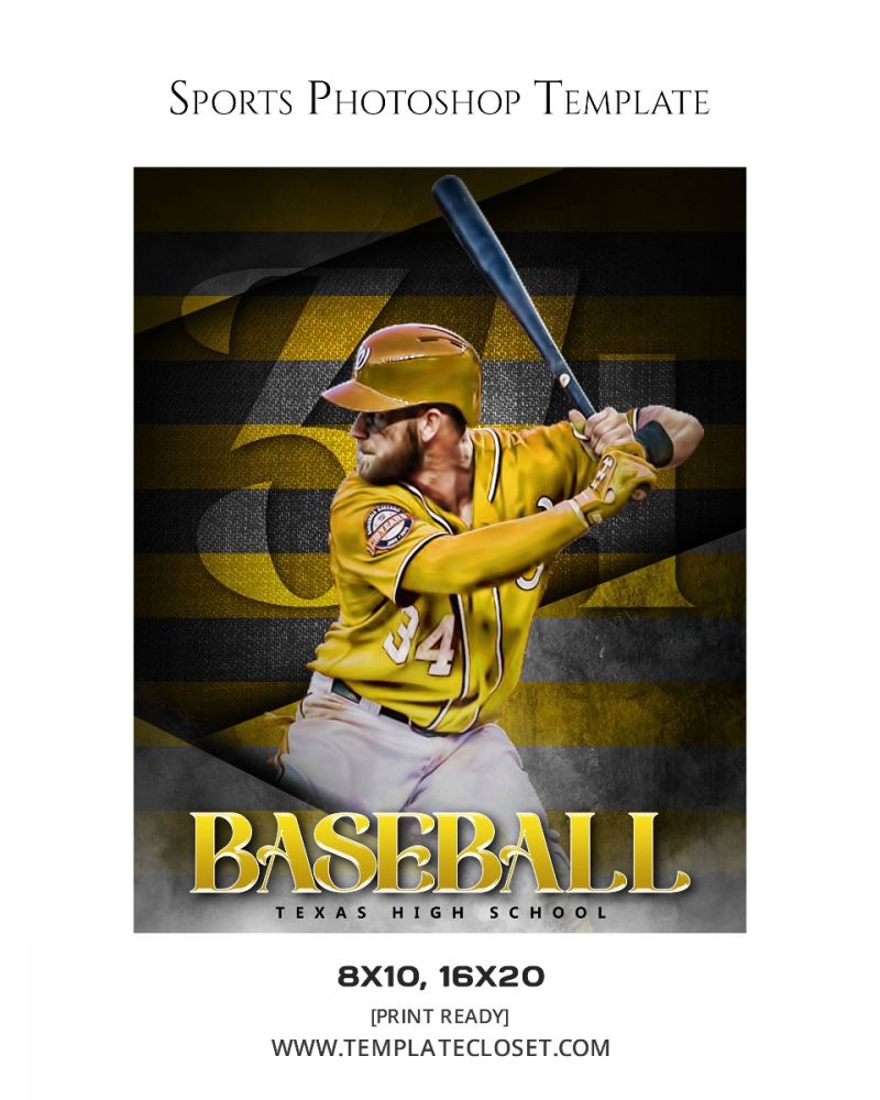 Baseball Enliven Effect Sports Layered Poster