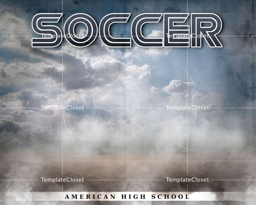 Soccer American High School Team Sports Photoshop Template