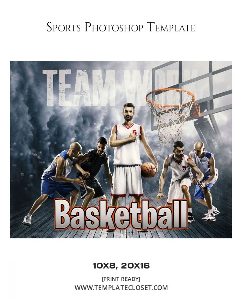 Basketball Team Work Sports Photoshop Template