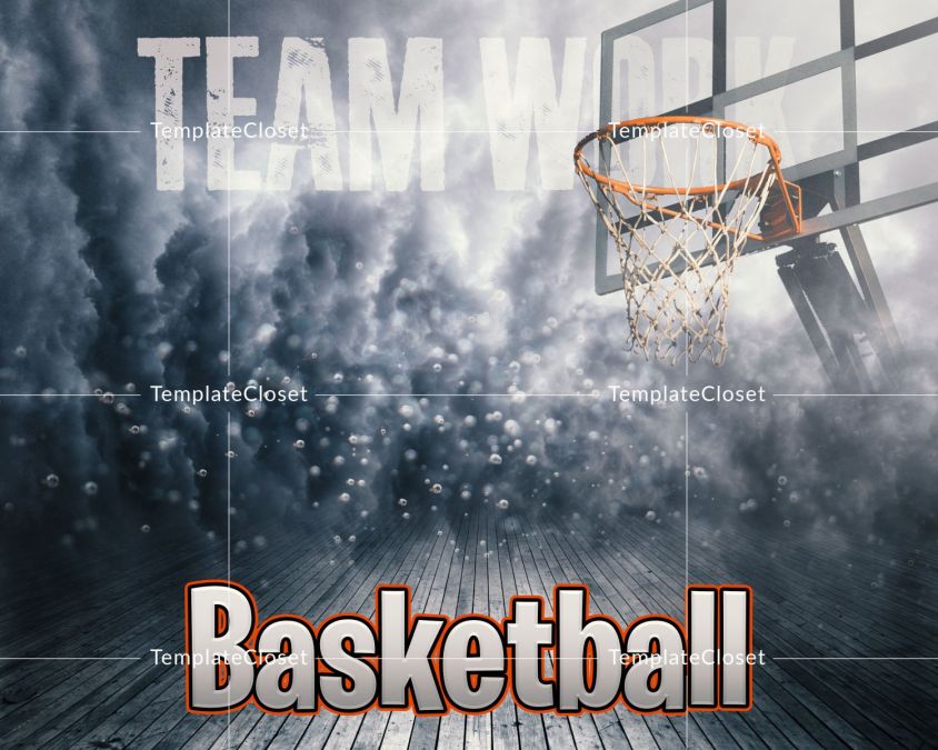 Basketball Team Work Sports Photoshop Template