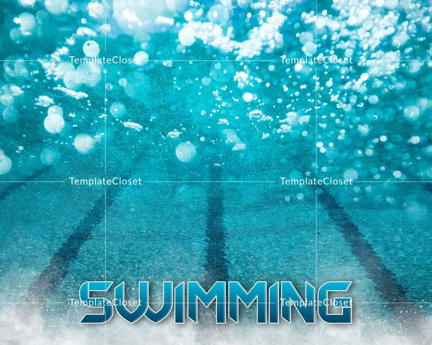 Swimming Texas High School Photoshop Layered Template