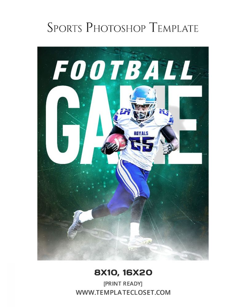 Football Game Photoshop Layered Poster