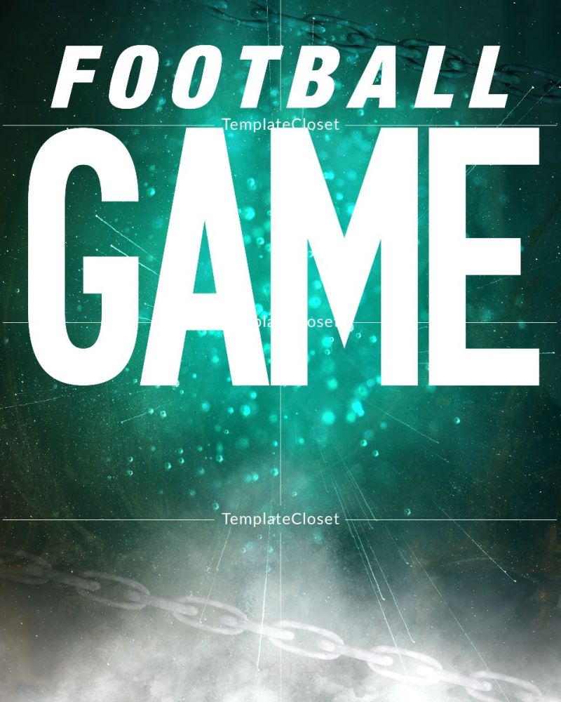 Football Game Photoshop Layered Poster