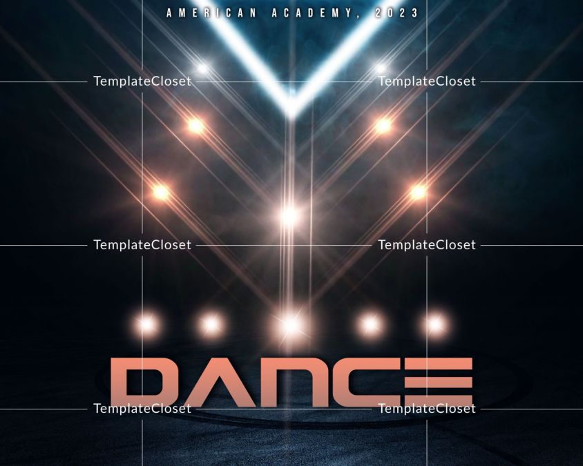 Dance Light Effect Photoshop Layered Poster