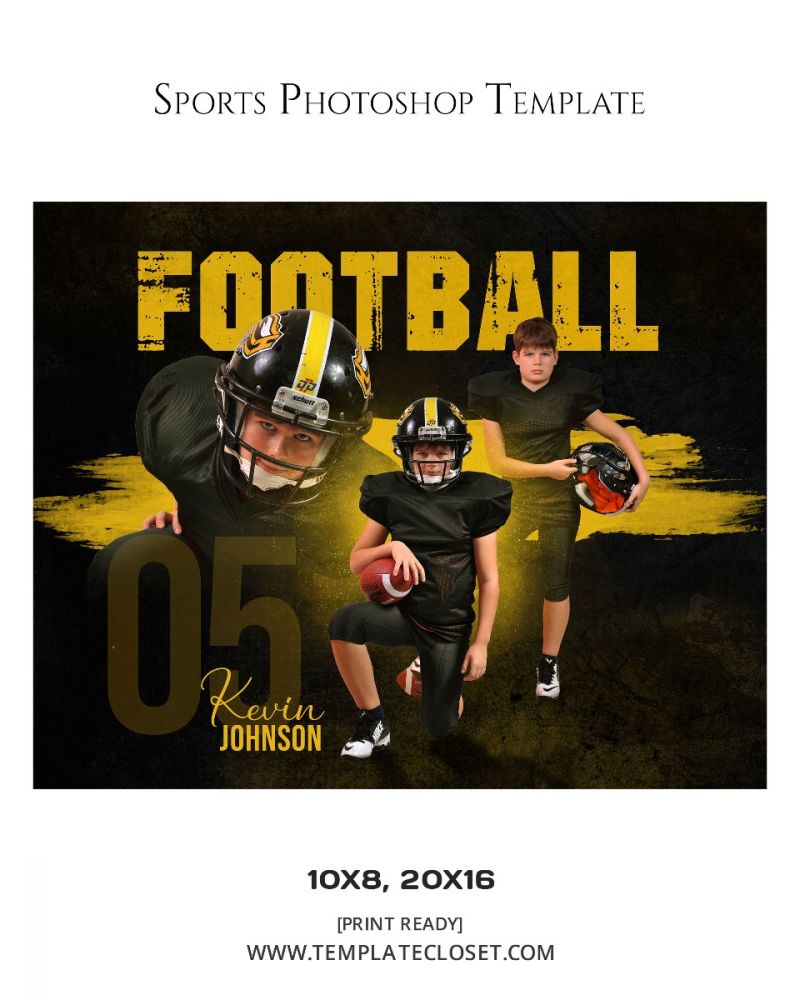 Football 2023 Sports Photoshop Template