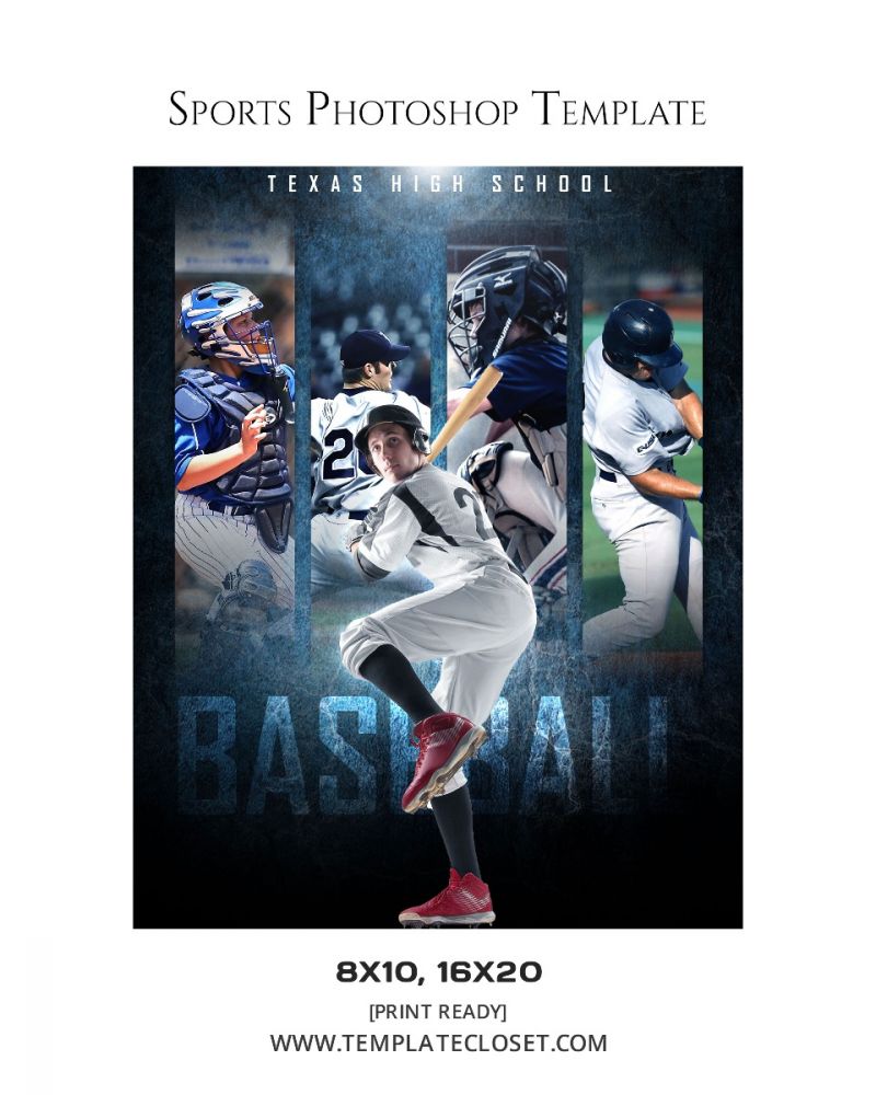 Baseball Best Background Effect Photoshop Layered Poster