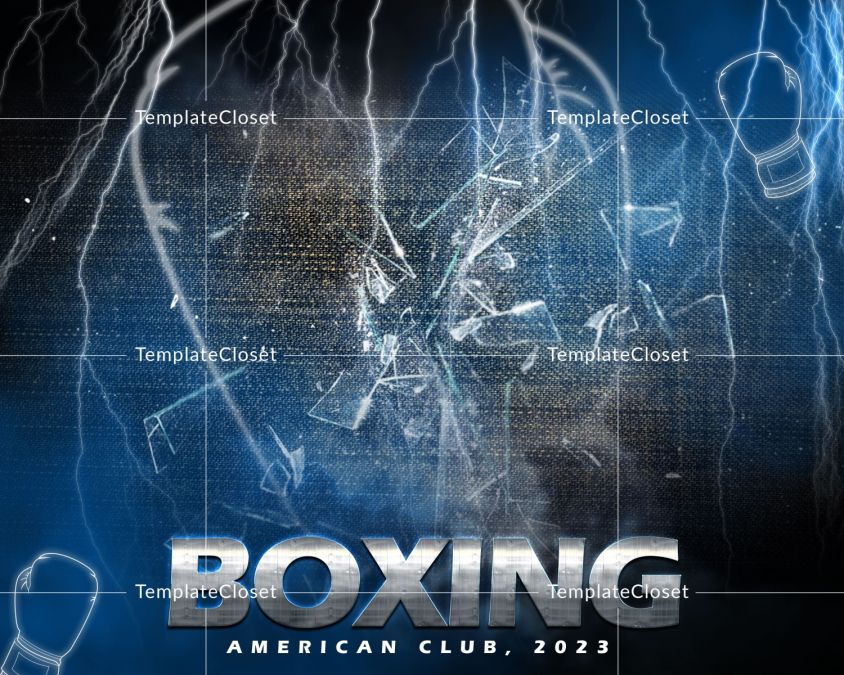 Boxing Customized Sports Photoshop Layered Template