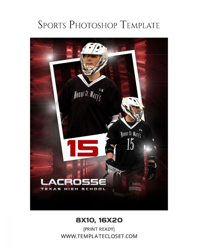Lacrosse Photo Effect Photoshop Photography Template