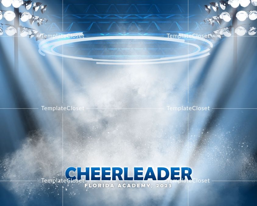 Cheerleader With Best Light Background Effect Photoshop Template