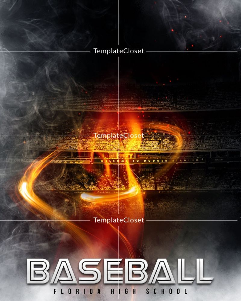 Baseball Sports Magazine Print Ready Cover