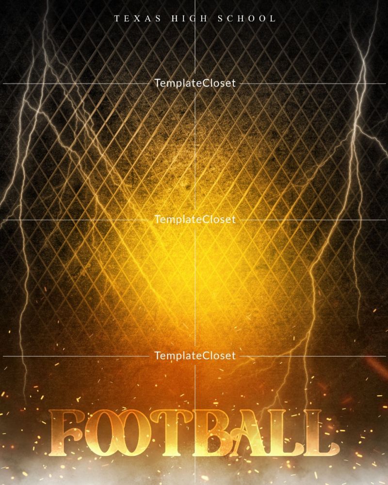 Yellow Fever Football Photoshop Template