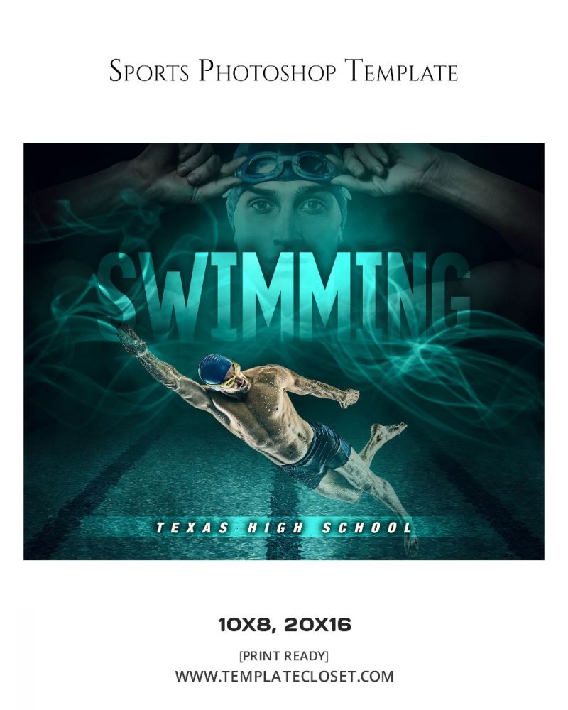 Swimming Memory Mate Best Background Effect Photoshop Template