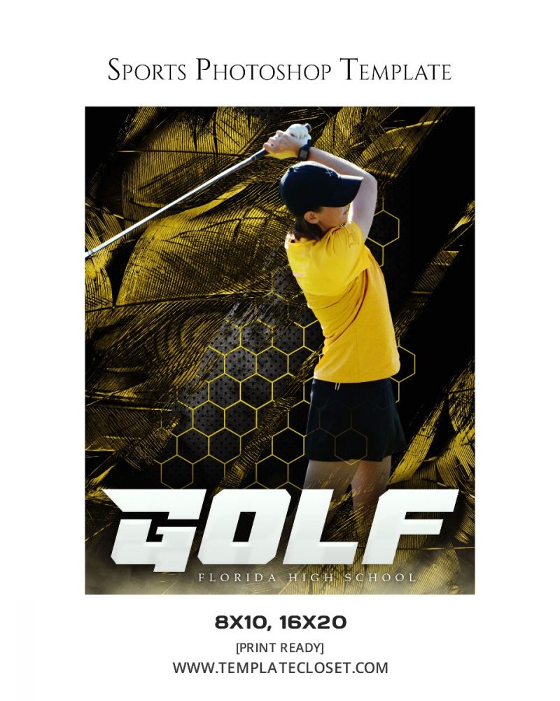 Golf Best Background Effect Photography Template