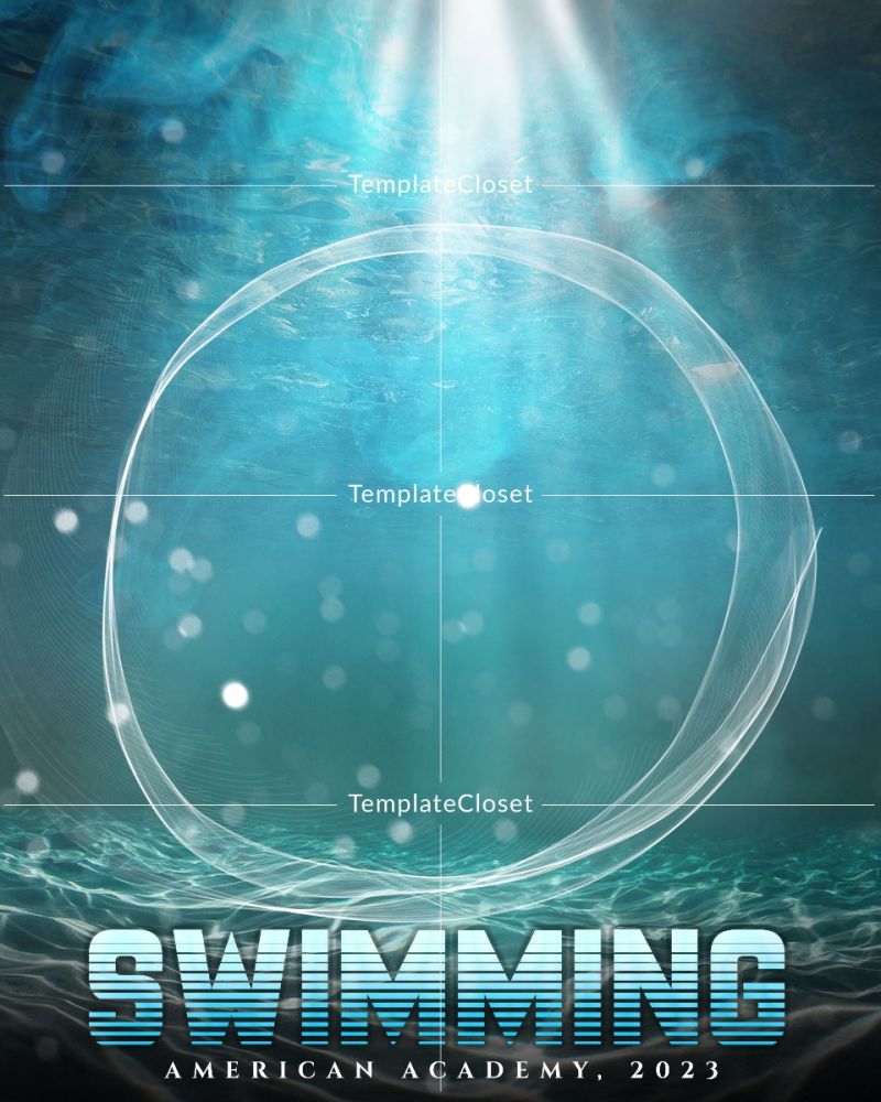 Swimming Texas High School Sports Photoshop Template
