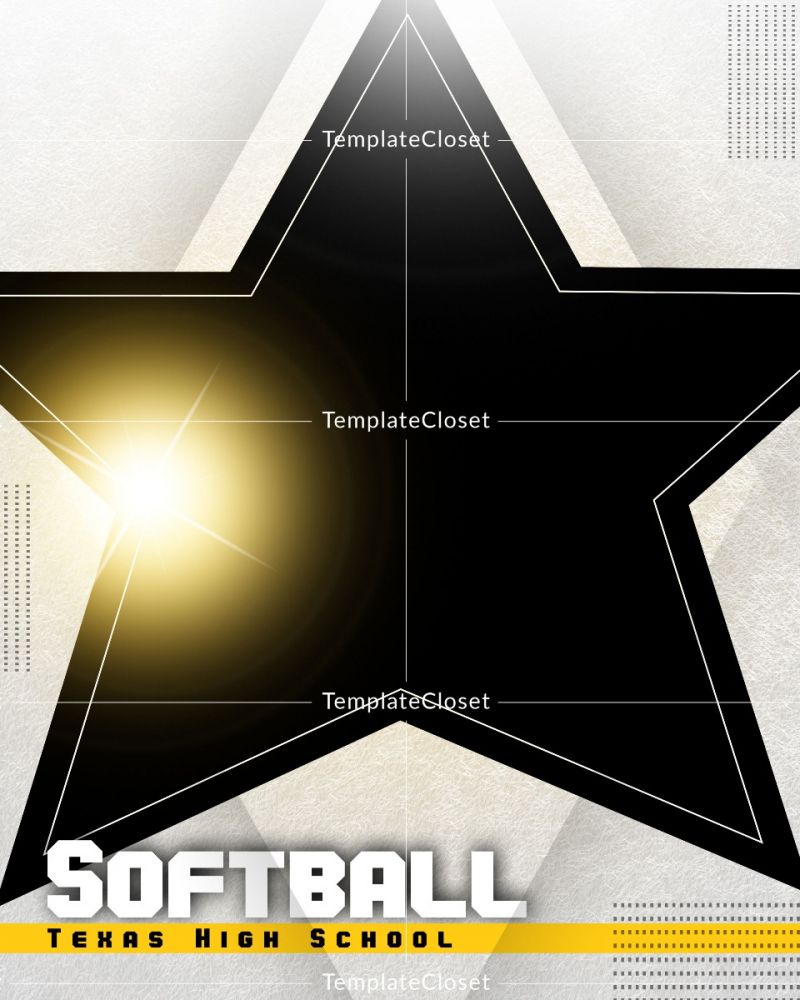 Softball Star Players Photography Template