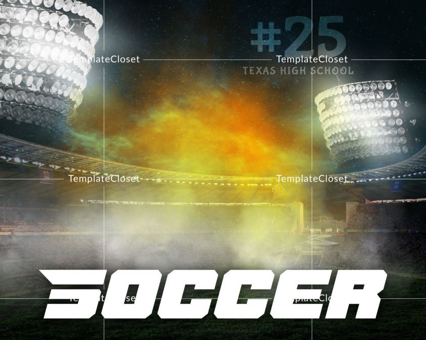 Best Soccer Color And Light Effect Photography Template