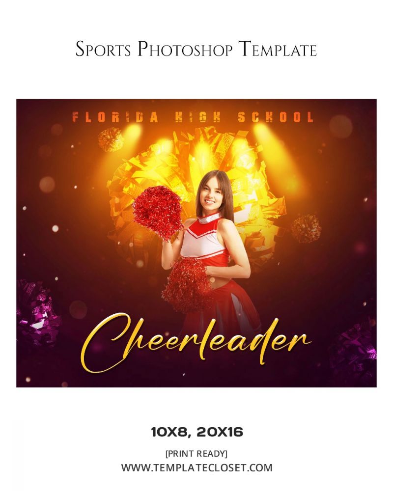 Cheerleader Cyber Textured Template