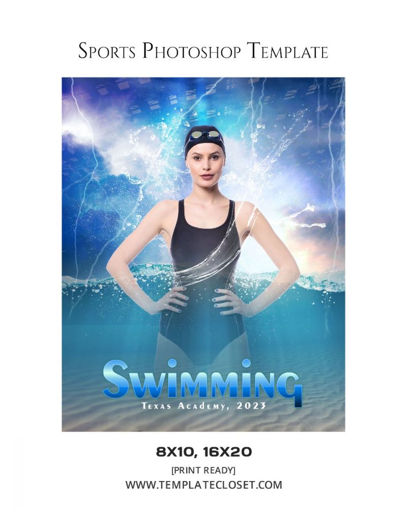Swimming Light Effect Photoshop Photography Template
