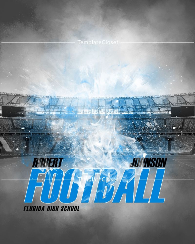 Yellow Fever Football Photoshop Template
