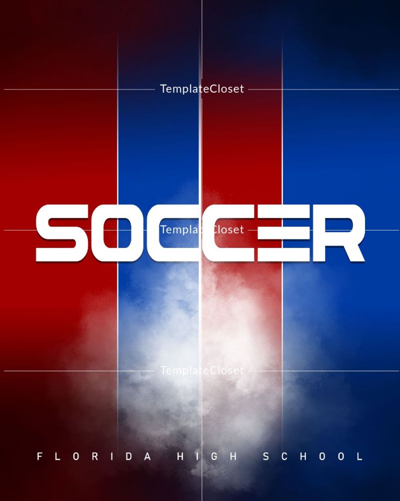 Soccer Color Effect Print Ready Sports Photography Template