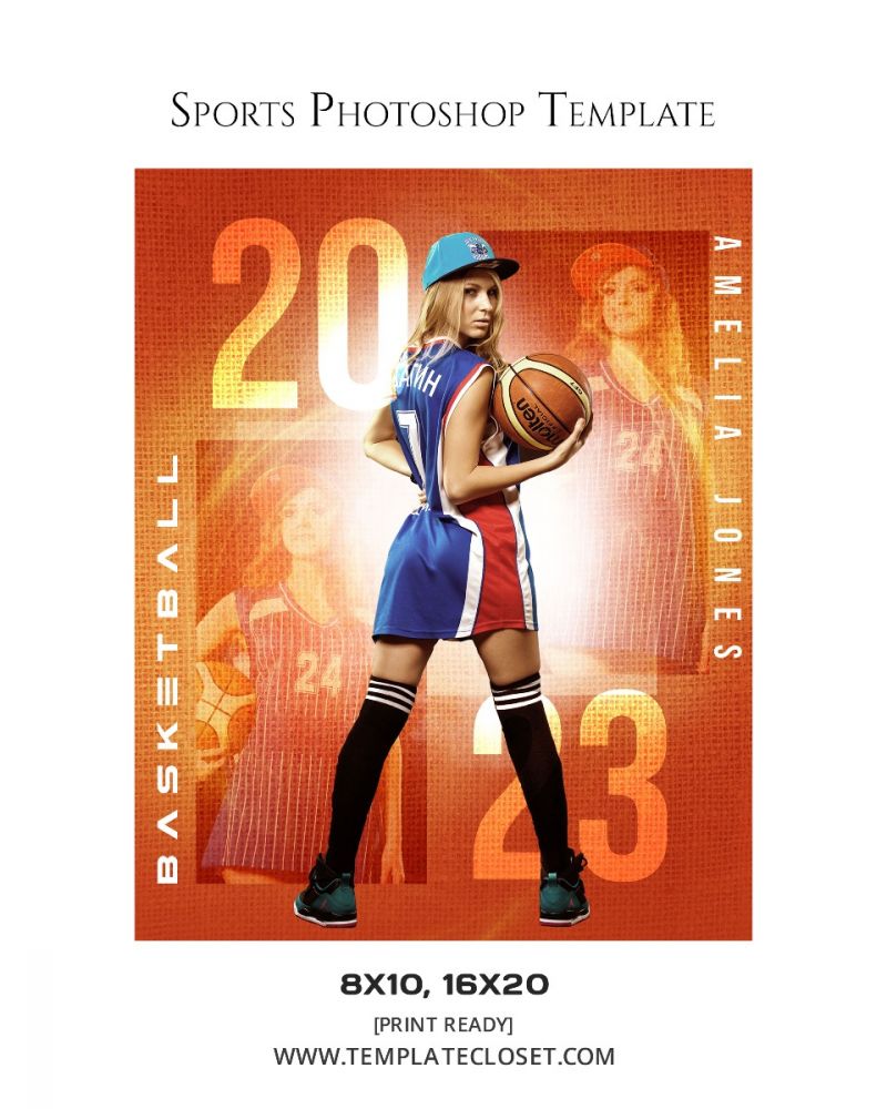 Basketball Best Background Effect Photoshop Template