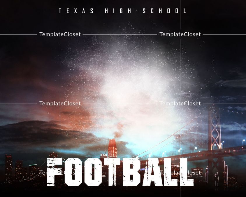 Yellow Fever Football Photoshop Template