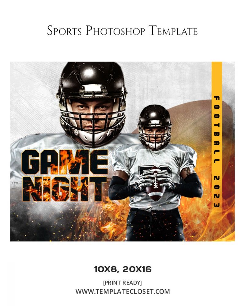 FootballNoOnehasEverDrownedInSweatPhotographyTemplate@templatecloset.com