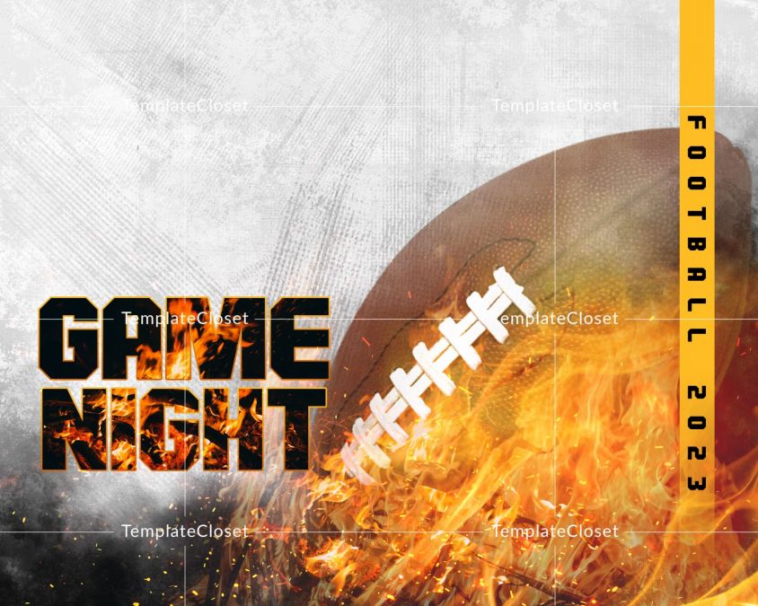 Yellow Fever Football Photoshop Template