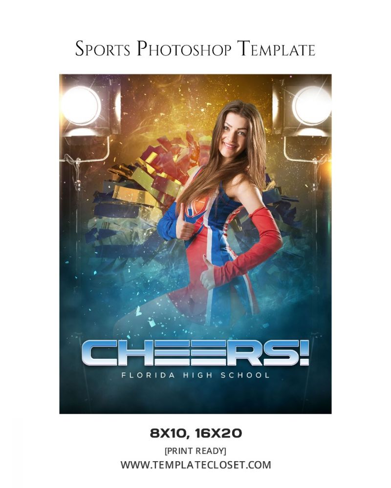 Cheerleader Cyber Textured Template