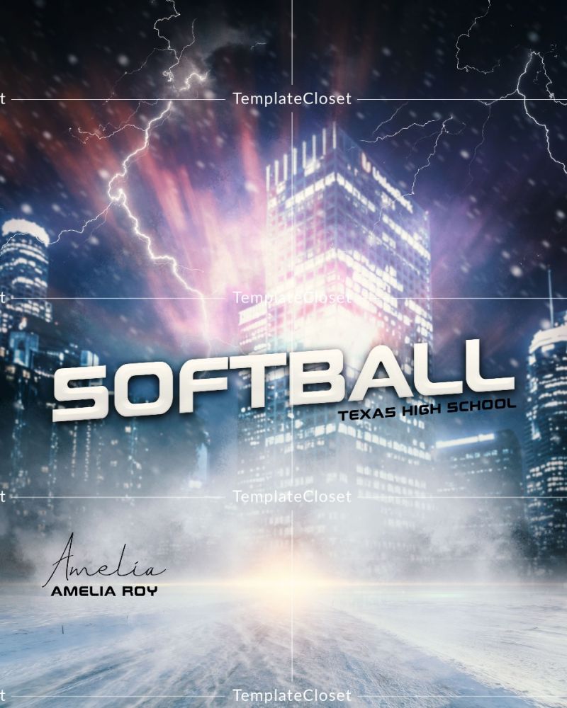 Softball Memory Mate Customized Layered Template