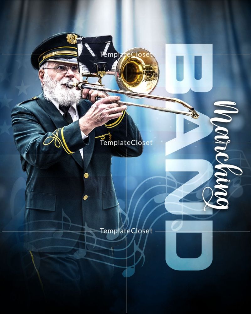 Marching Band Customized Layered Template