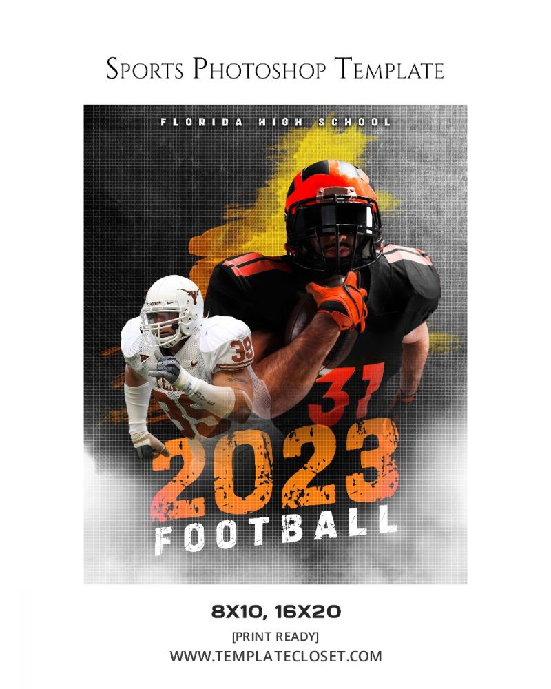 Football 2023 Sports Photoshop Template