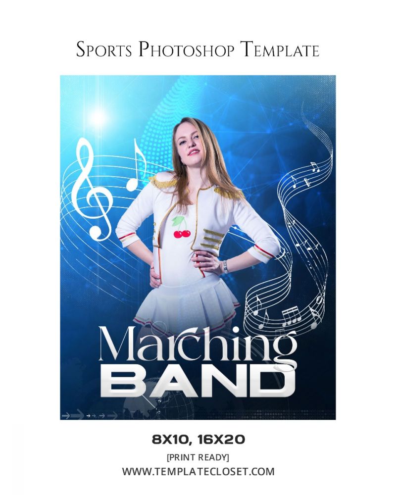 Marching Band Sports Print Ready Photography Poster