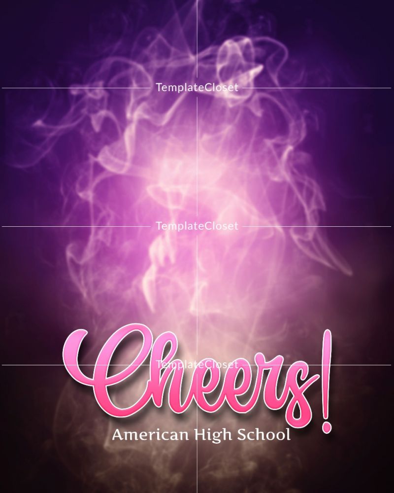 American High School Cheerleader Sprots Photoshop Layered Template