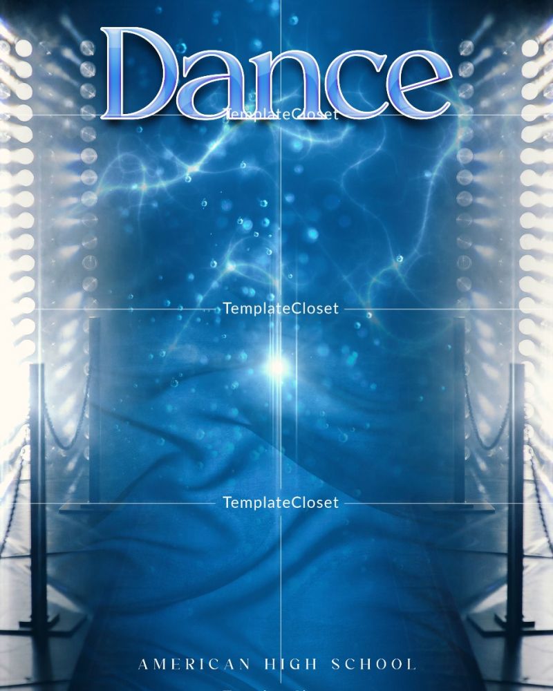 Dance Blue Effect Customizable Photoshop Template