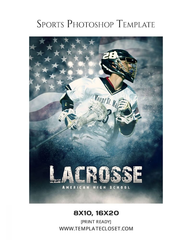 Lacrosse LA Academy Photoshop Layered Template