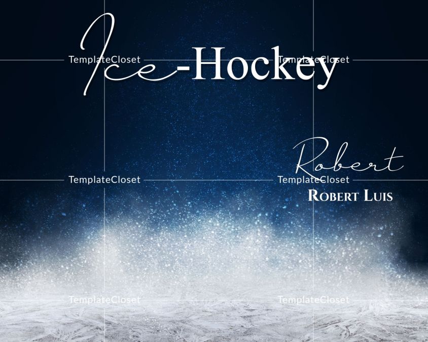 Robert Luis - Ice Hockey Sports Print Ready Photoshop Template