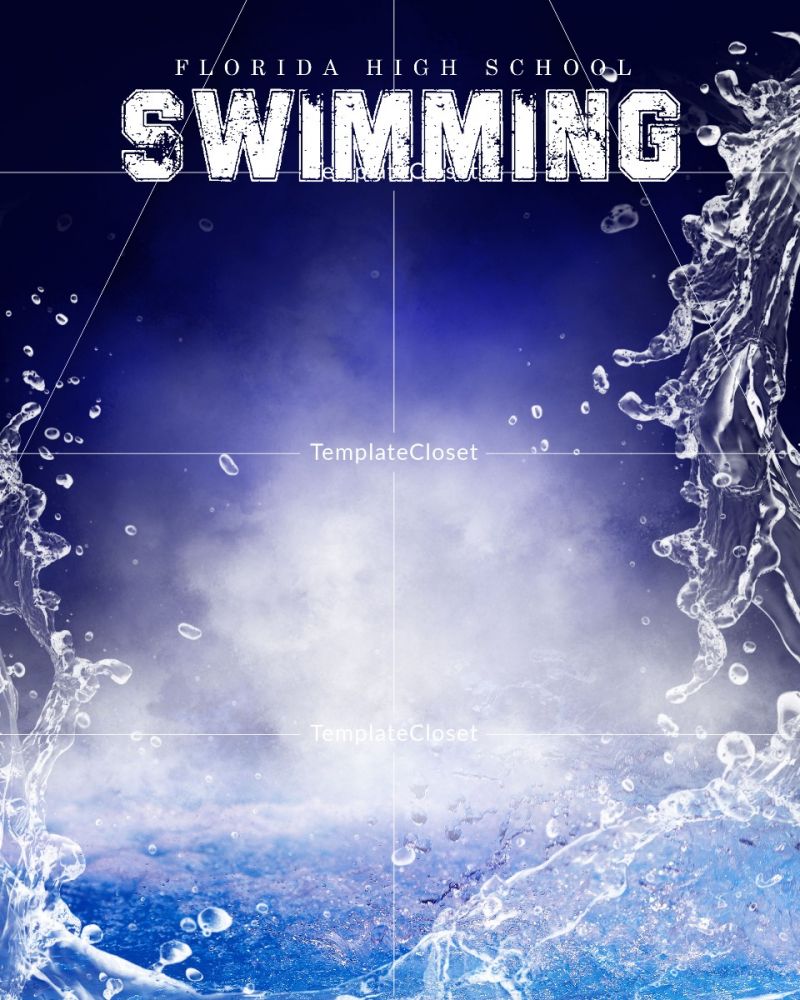 Swimming Print Ready Sports Photoshop Layered Poster