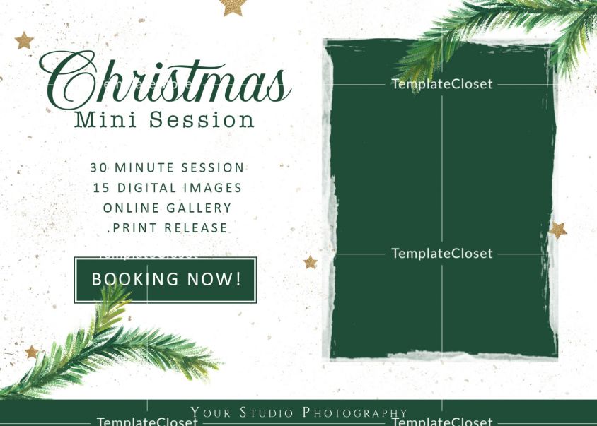 Christmas Photography Mini Session Digital Poster
